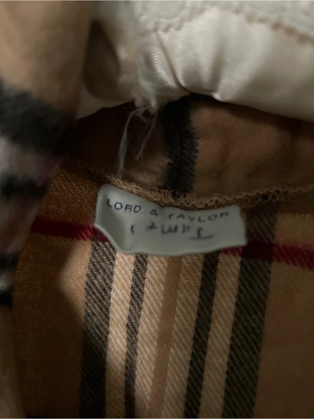 Lord & Taylor Nova Checked Burberry-Style Plaid Hooded Poncho